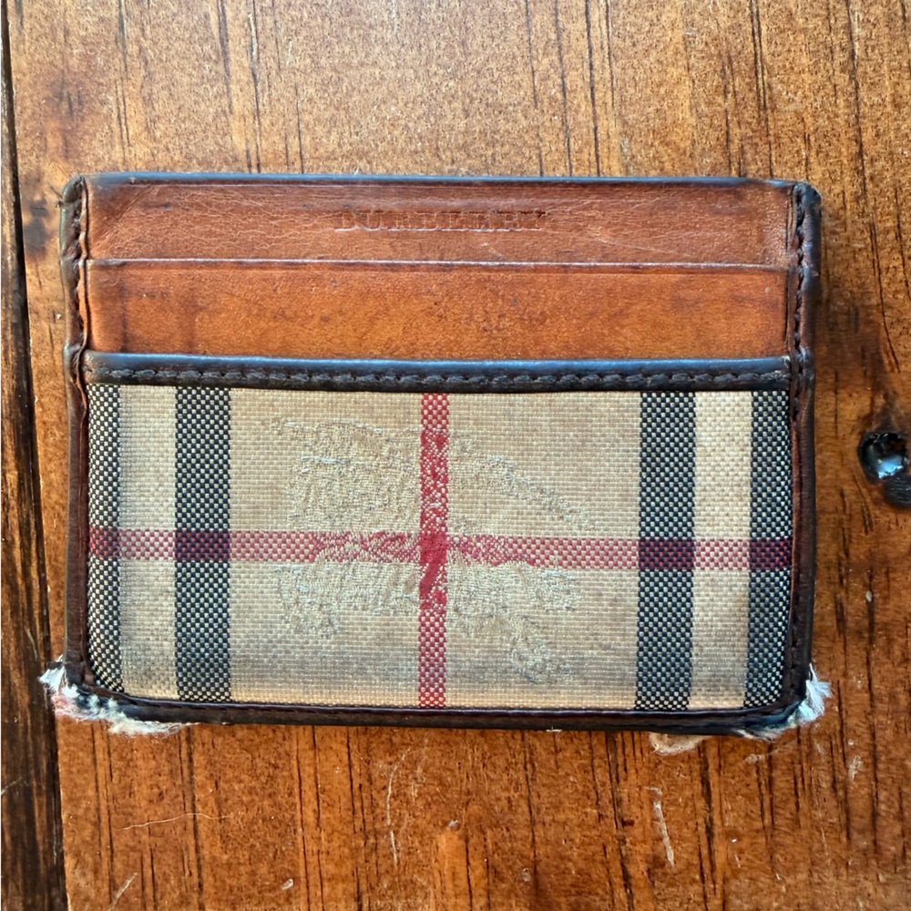 Burberry Card Wallet Leather USED